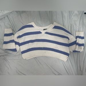 Cropped crocheted sweater